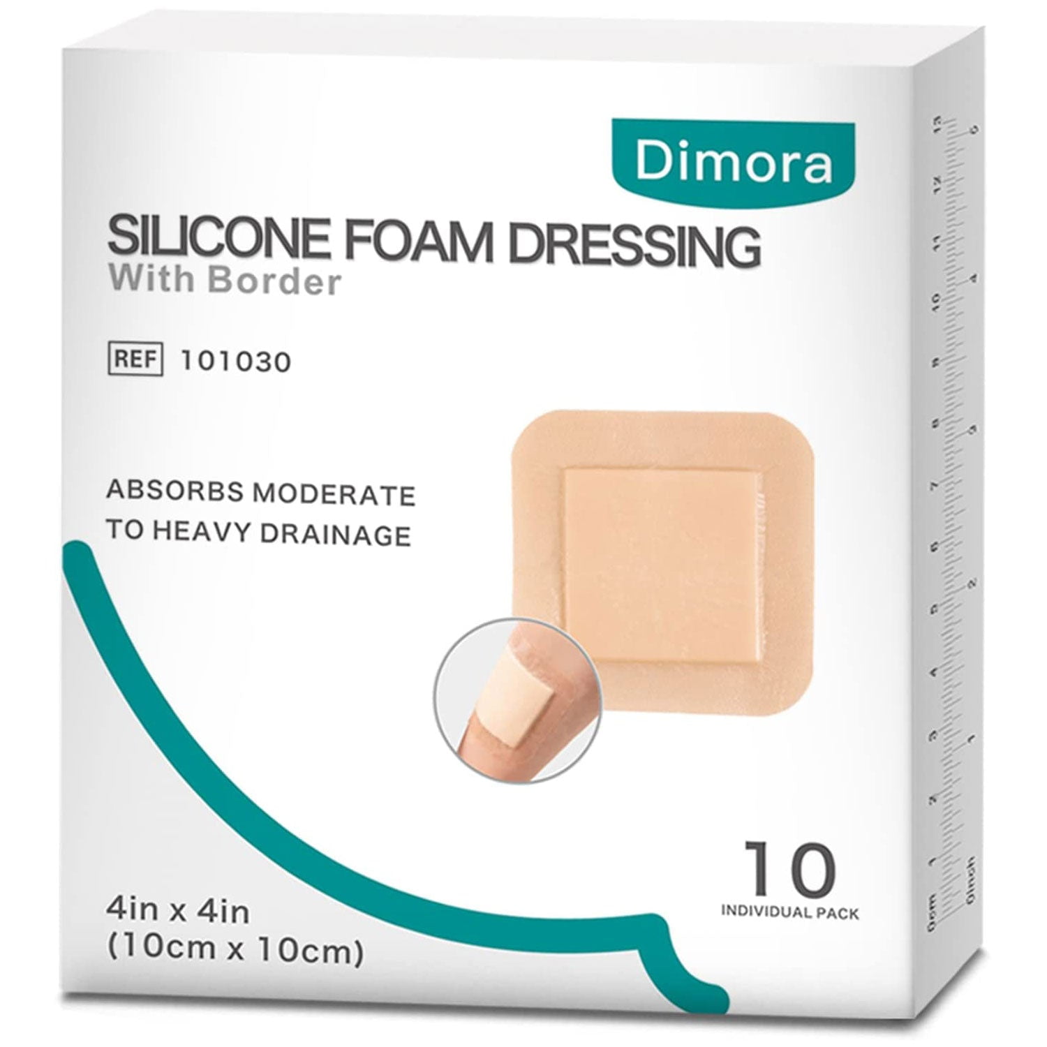 Dimora Silicone Foam Dressing with Border Waterproof Adhesive Bandages