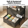 thumbnail image 3 of Alvantor Bedside Table Charging Station Nightstand with Fabric Drawers, End Side Table for Bedroom Living Room, 3 of 7