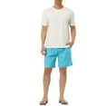 thumbnail image 2 of INSPIRE CHIC Men's Shorts Solid Beach Shorts Drawstring Surfing Mesh Lining Board Shorts 30 Light Blue, 2 of 7