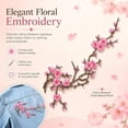 thumbnail image 3 of Embroidery Cherry Blossom Iron On Patches Plum Blossom Applique Patches Embroidered Patch Iron On Sew On Flowers Branches Vines for DIY Jeans Denim Clothes Dresses Skirt,C, 3 of 6