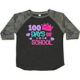 thumbnail image 3 of Inktastic 100 Days of School in Pink and Purple with Crown Girls Toddler T-Shirt, 3 of 5