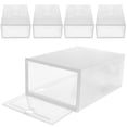 thumbnail image 4 of 5pcs Shoes Boxes Drawer Type Stackable Plastic Shoes Storage Case Shoe Container, 4 of 6
