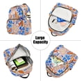 thumbnail image 5 of Fashion Quilted Backpack for Women Lightweight Travel Daypack Casual Bag for Shopping Travel Hand-painted Watercolor Floral S, 5 of 7