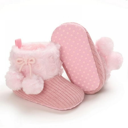 

EleaEleanor New Newborn Baby Girl Boy Cotton Boots Casual Shoes First Walkers Boot Cute Non-slip Soft Sole Shoes