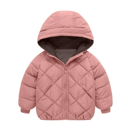 

Toddler Baby Boys Girls Warm Winter Down Coats Kids Thick Padded Hooded Zipper Jacket Windproof Coat Outerwear