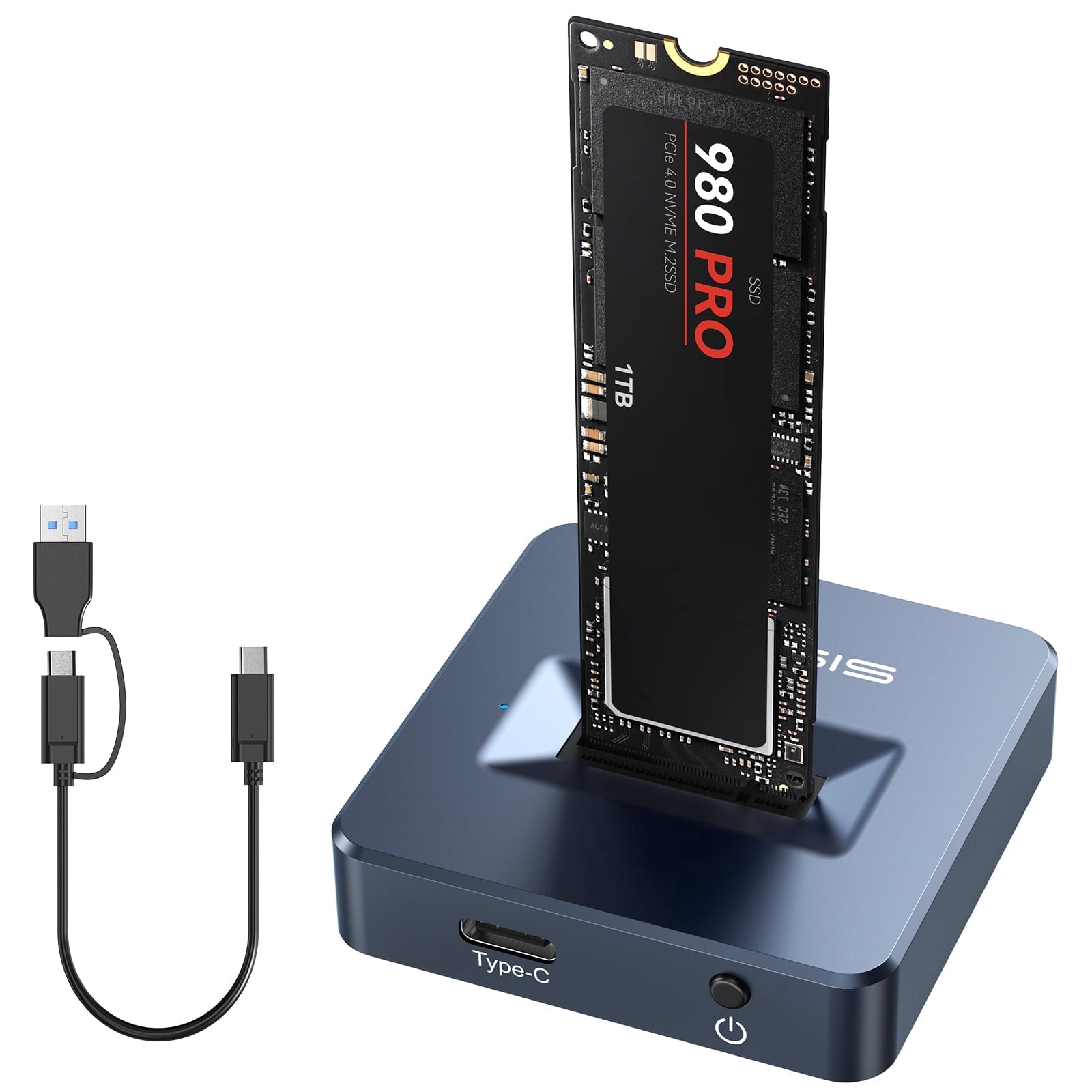 ACASIS M.2 SSD Enclosure, USB C 3.2 10Gbps, NVMe/SATA Dual Protocol, External Reader, Support 2230/2242/2260/2280/22110 up to 8TB for Laptop/PC/Mac
