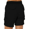 thumbnail image 3 of Sexy Dance Plus Size Bermuda Shorts For Women Cargo Shorts Drawstring Beach Linen Shorts Casual Biker Shorts Loungewear, 3 of 3