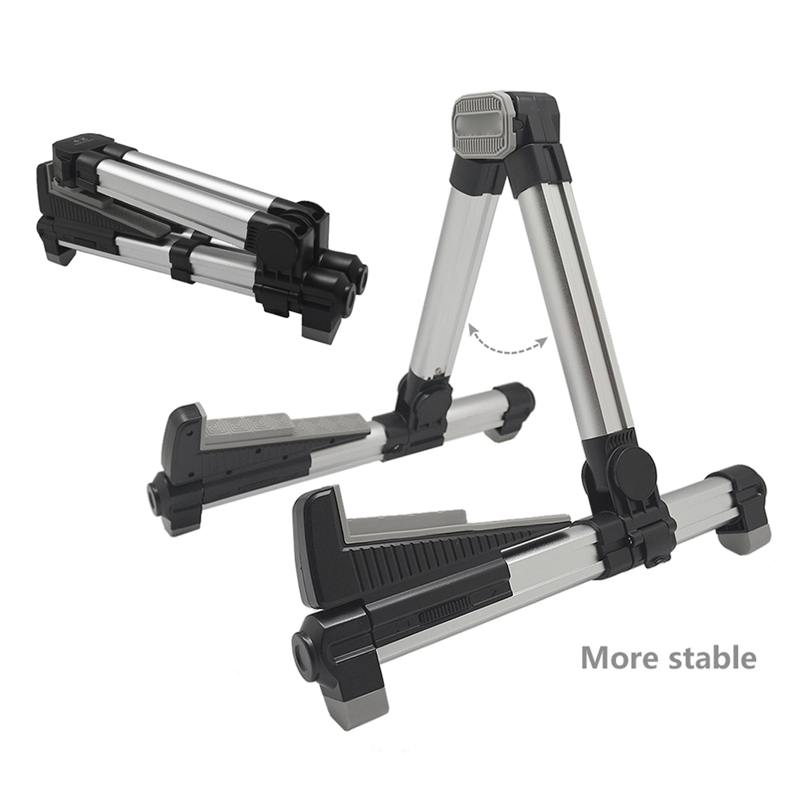 Portable Guitar Holder Holder -08 Folding Adjustable Universal String Instrument Guitar Stand Aluminum Alloy A-Frame for Banjo Acoustic Electric Classical Guitar Ukulele Bass Mandolin