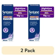 (2 pack) Systane Lubricant Eye Drop Gel for Nighttime Protection and Dry Eye Relief for Nightly Use, 10g