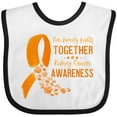 thumbnail image 3 of Inktastic Our Family Fights Together Kidney Cancer Awareness Boys or Girls Baby Bib, 3 of 4