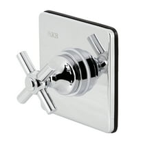 Kingston Brass KS3041EX Elinvar 3-Way Diverter Valve with Trim Kit, Polished Chrome