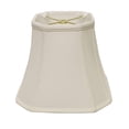 thumbnail image 3 of 12" White Slanted Square Bell Monay Shantung Lampshade, 3 of 3