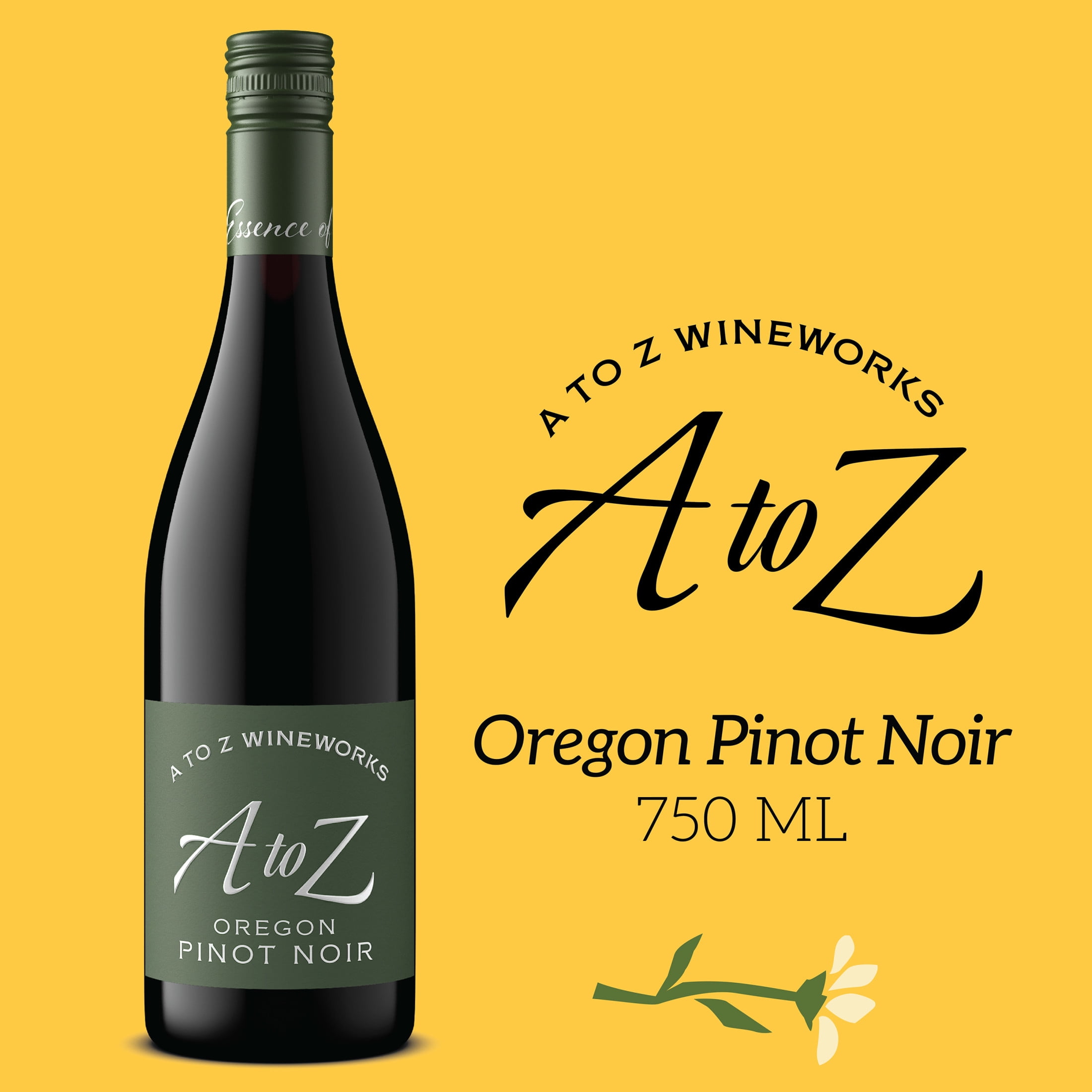 A to Z Wineworks Oregon Pinot Noir Red Wine, 750 ml Bottle, 13.5