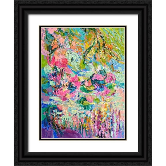 Fagan, Dorothy 12x14 Black Ornate Wood Framed with Double Matting Museum Art Print Titled - Hot Pink Goddess II