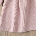 thumbnail image 4 of BRGZLK Little Girls Solid Color Long Sleeve Sweater Dress Girl Knitting Warm Princess Dress Trendy Casual Comfort Jumpsuit Skirt Pink 5-6 Years, 4 of 5
