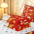 thumbnail image 6 of Homewish Lovely Guinea Pig Animals Zipper Twin Comforter Sets with Fitted Sheet and 2 Pillowcases,Kawaii Mushrooms Zipper Bedding Set,Red,Polkadot Reversible,4pcs, 6 of 8