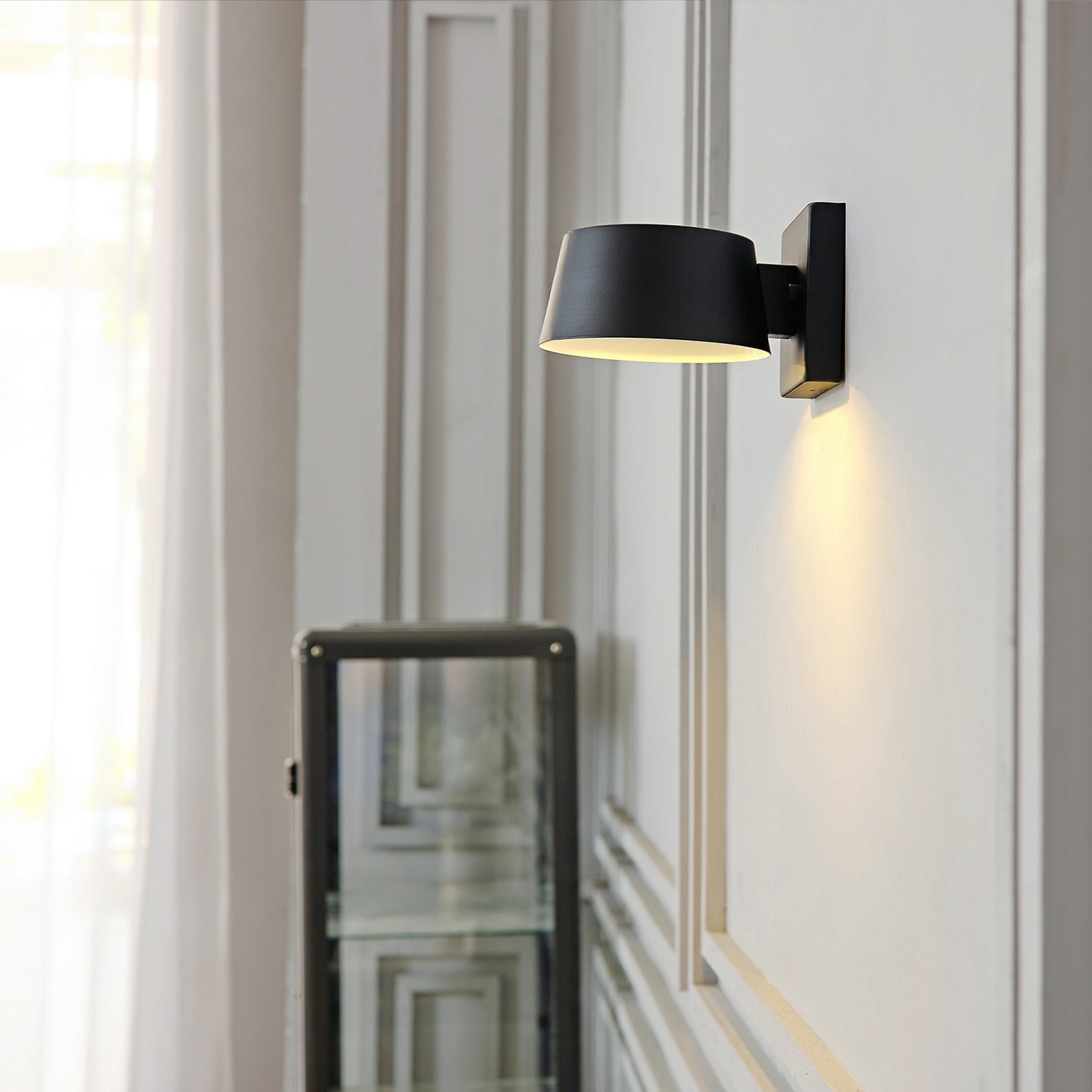 Globe Electric Matte Black 8 W LED Integrated Outdoor Wall Sconce
