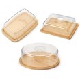 thumbnail image 1 of Juego de utensilios de cocina de almacenamiento de mantequilla de caja de mantequilla, madera, 1 of 4