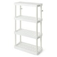 thumbnail image 1 of Gracious Living Étagère de Rangement à 4 Tablettes Réglables, Capacité Moyenne, Blanc, 1 of 2