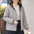 thumbnail image 6 of Womens Casual Coat Hooded Winter Fleece Jackets Tops Light Weight Short Coats Comfort Warm Ladies Solid Loose Jackets, 6 of 6