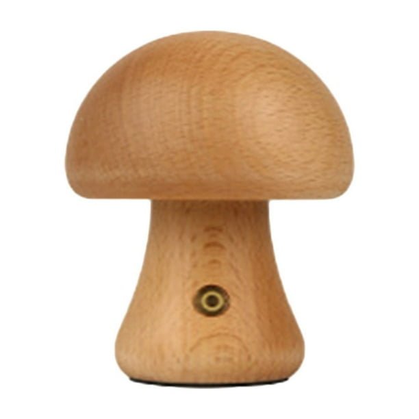 Xihbxyly Lámpara de Noche de Madera, Lámpara Led Recargable de Escritorio, Control Táctil de Brillo, Madera de Haya y Nogal, Decoración para Dormitorio y Sala de Estar, Regalo Elegante para Mujer (1