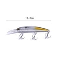 thumbnail image 2 of Señuelos De Pesca Cebos, Juego De Anzuelos De Señuelos De Pesca, Penetración Fuerte Ecológica Conveniente De Usar Para Accesorios De Pesca De Pescadores YLSHRF crank bait tackle, 2 of 8