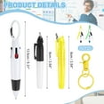 thumbnail image 2 of Uxcell Mini Highlighter Pen, Badge Reel Pen Highlighter Permanent Marker Pens Yellow/Green, 2 of 7
