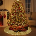 thumbnail image 4 of 36 Inches Gold Tree Skirt,Christmas Tree Skirts Glitter Sequins Velvet Tree Skirt for 4ft Xmas Trees Decorations,Christmas Decorations Sequin Tree Skirt Cover for New Year Party Indoor Holiday Tree, 4 of 9
