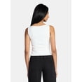 thumbnail image 3 of Madden NYC Women's Sleeveless Ruched Tank Top, Sizes XXS-XXL, 3 of 5