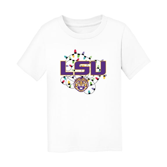 Toddler Chad & Jake White LSU Tigers Christmas T-Shirt