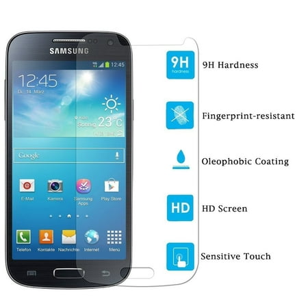 Samsung S4 Phone Screen Samsung Galaxy S4 Premium Tempered Glass Screen Protector - Scratch Free Ultra Slim 0.3mm Tempered Glass Screen Protector ()