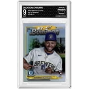 Graded 9 2024 Bowman Chrome My 1st Bowman Jackson Chourio #M1B-15 Arena Club Baseball Card