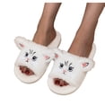 thumbnail image 5 of Xfvqtps Womens Slippers Open Toe Cute Cat Soft Sole Indoor Outdoor Casual Slide Fall Winter Cozy Comfort, 5 of 8