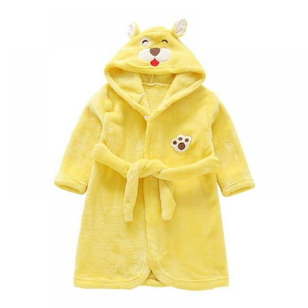 

Xinhuaya Kids Cartoon Hooded Bathrobe Pajamas Sleepwear Toddler Robe for Girls Boys 1-7 Years