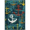 thumbnail image 2 of Unique Loom Outdoor Coastal Collection Area Rug - Anchorwave (2'  x 3' 1" Rectangle Navy Blue/Teal), 2 of 9