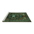 thumbnail image 2 of Ahgly Company Machine Washable Indoor Square Persian Turquoise Blue Traditional Area Rugs, 4' Square, 2 of 4