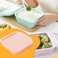 thumbnail image 4 of Silicone Foldable Fruit & Veggie Fresh Microwave Lunch Box Portable Outdoor Meal Container With Lid, 4 of 5