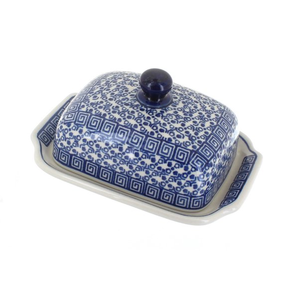 Blue Rose Polish Pottery Olympia Butter Dish