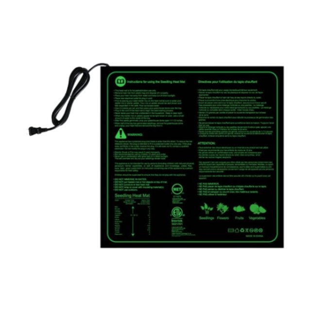 Estera térmica para plántulas, almohadilla térmica de PVC para vivero de plantas, almohadilla térmica hidropónica para invernadero, equipo de jardinería de interior 20 pulgadas x 20 pulgadas