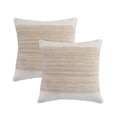 thumbnail image 2 of Laddha Home Designs Handwoven Striped Square Throw Pillow - 20" - Beige and White - Set of 2, 2 of 6