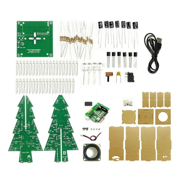 Injueey Bluetooth música luces LED árbol de Navidad DIY Kit para práctica de habilidad actualización Bluetooth Estilo 2