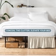 thumbnail image 3 of Bare Home  Adjustable Wrap Around Bed Skirt California King - Sand, 3 of 10