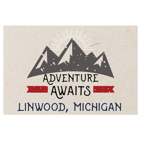 

Linwood Michigan Souvenir 2x3 Inch Fridge Magnet Adventure Awaits Design