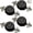 Black, variant on Ceramic Knobs, Dresser Knobs, Vintage Cabinet Knobs, with Antique Bronze Plate, Decorative Drawer Knobs Pull Handles for Closet, Cupboard