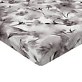 thumbnail image 4 of Ambesonne Autumn Vibes Fitted Sheet, Buds and Flowers Print, King Size, Off White Purpleblue, 4 of 5