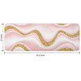 thumbnail image 7 of Pink Marble Gold Wave Pattern Kitchen Rug Mat,Kitchen Runner Rugs Non Skid Washable,Decorative Kitchen Floor Mats for Kitchen,Sink,Laundry,17"x47.2", 7 of 7