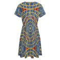 thumbnail image 5 of Distressed Dragoncon Marriott Carpet Pattern with Extrusion Sundress Short Sleeve Dress Summer Women Clothes Dress for Women Dresses, 5 of 7