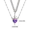 thumbnail image 5 of Aellinatey 2Pcs Creative Heart Meets Swords Necklace Set For Unique And Meaningful Style, 5 of 11