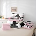 thumbnail image 5 of Manfei Princess Dress Child Twin Bedding Sets 7-Piece, Black White Fashion Stripes Bedding Comforter Set, Romantic Rose Reversible Sheet Sets, Luxury Bedroom Decor, 5 of 7