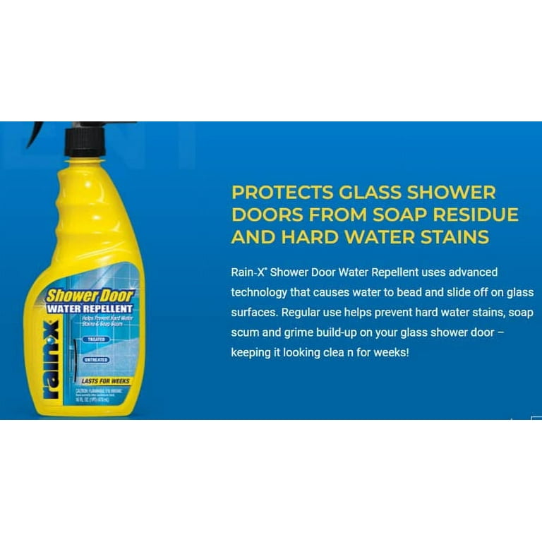Rain-X 630023 Shower Door Water Repellent zozemkl, 16 Fl Oz (2 Pack)